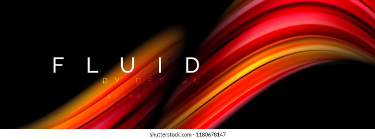 Fluid color motion concept, vector illustration