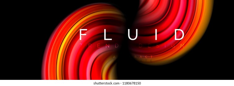 Fluid color motion concept, vector illustration