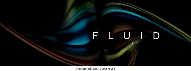 Fluid color motion concept, vector illustration