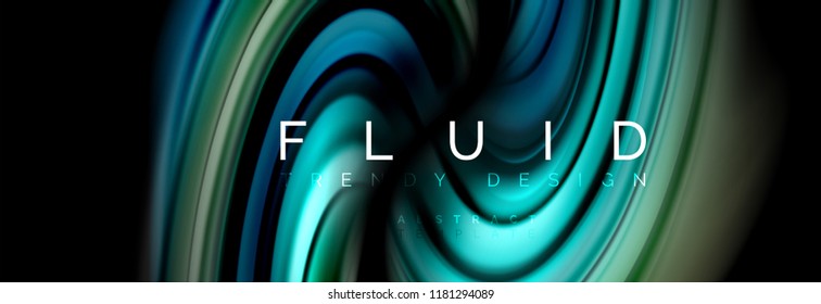 Fluid color motion concept, vector illustration