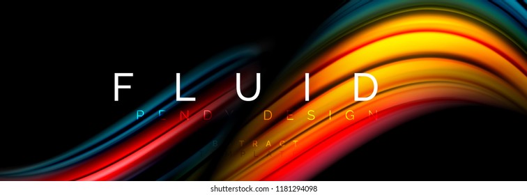 Fluid color motion concept, vector illustration