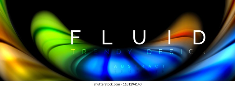 Fluid color motion concept, vector illustration