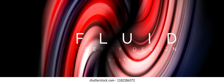 Fluid color motion concept, vector illustration