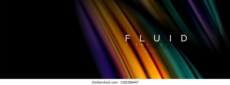 Concepto de movimiento de color fluido, ilustración vectorial