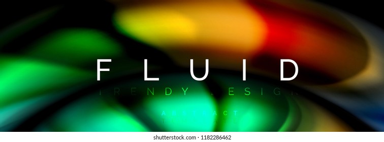 Fluid color motion concept, vector illustration
