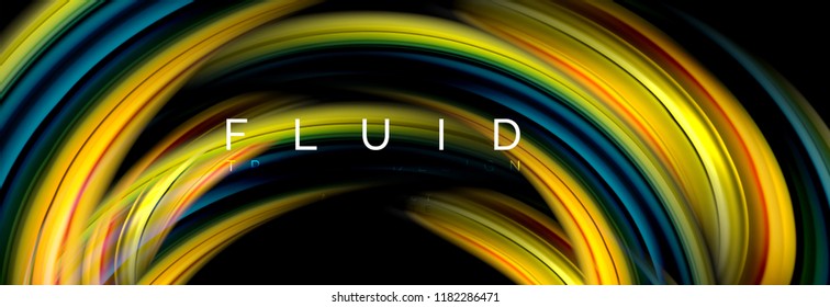 Fluid color motion concept, vector illustration