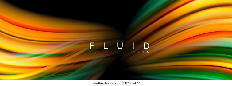 Fluid color motion concept, vector illustration