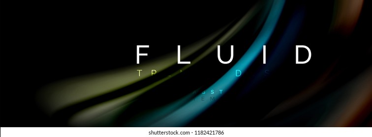 Fluid color motion concept, vector illustration