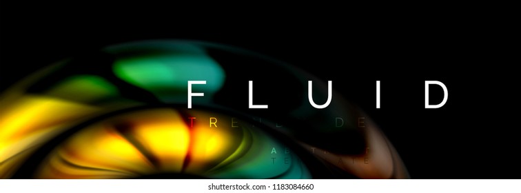 Fluid color motion concept, vector illustration
