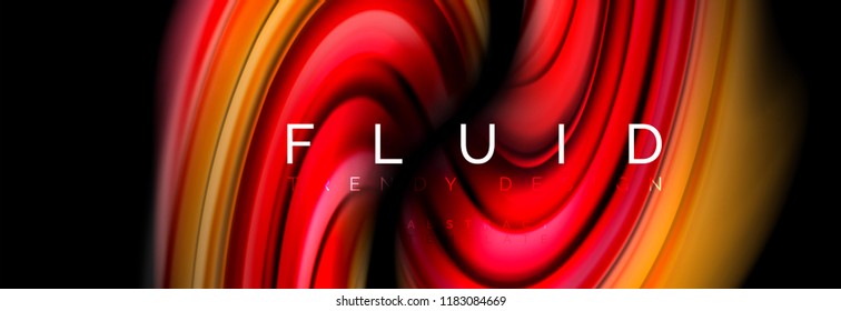 Fluid color motion concept, vector illustration