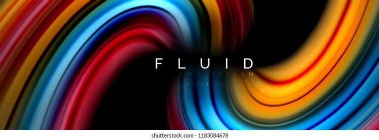 Fluid color motion concept, vector illustration