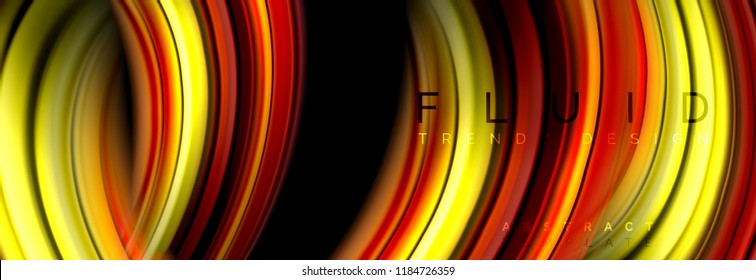 Conceito de movimento de cor fluida, ilustração vetorial