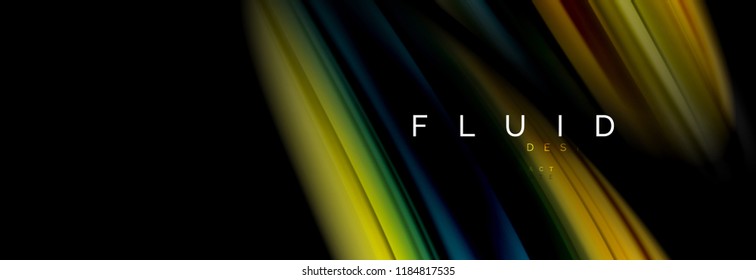 Fluid color motion concept, vector illustration