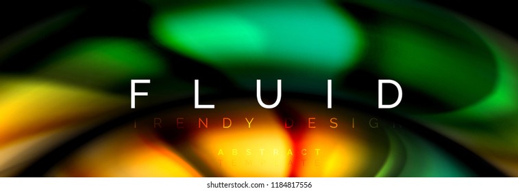Concepto de movimiento de color fluido, ilustración vectorial