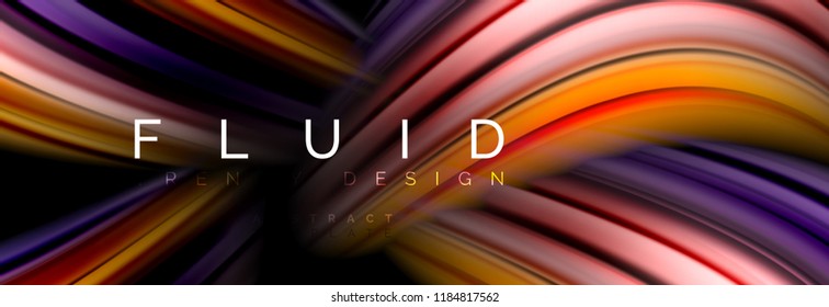Fluid color motion concept, vector illustration