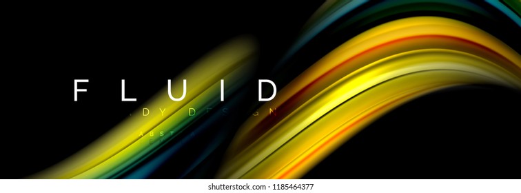 Fluid color motion concept, vector illustration