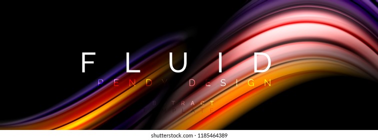 Fluid color motion concept, vector illustration
