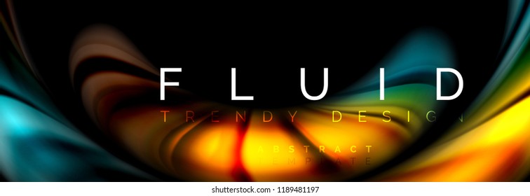 Concepto de movimiento de color fluido, ilustración vectorial