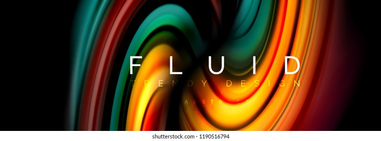 Concepto de movimiento de color fluido, ilustración vectorial