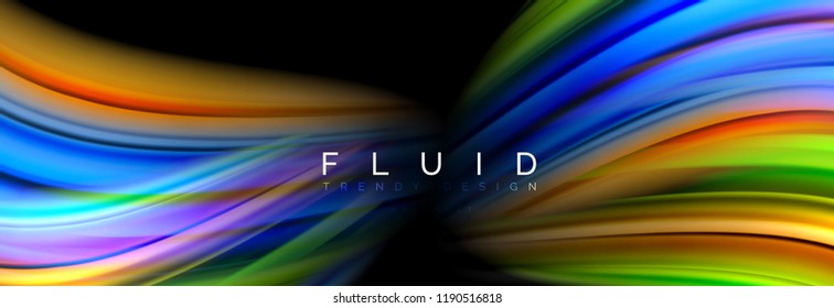 Fluid color motion concept, vector illustration