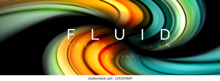 Fluid color motion concept, vector illustration