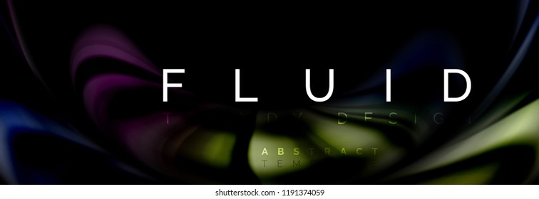 Fluid color motion concept, vector illustration