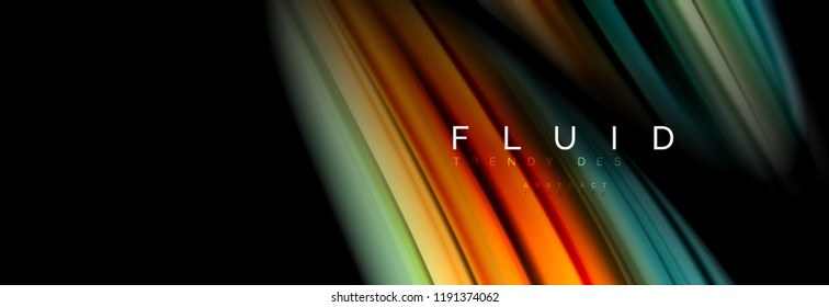 Concepto de movimiento de color fluido, ilustración vectorial