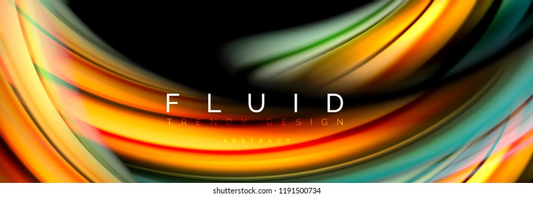 Fluid color motion concept, vector illustration