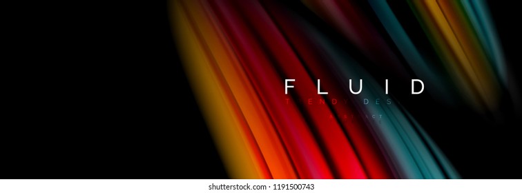 Fluid color motion concept, vector illustration