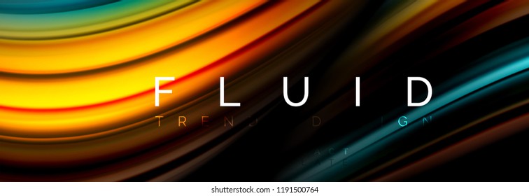 Fluid color motion concept, vector illustration