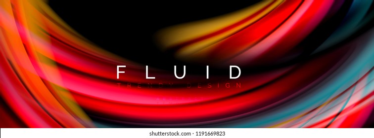 Concepto de movimiento de color fluido, ilustración vectorial