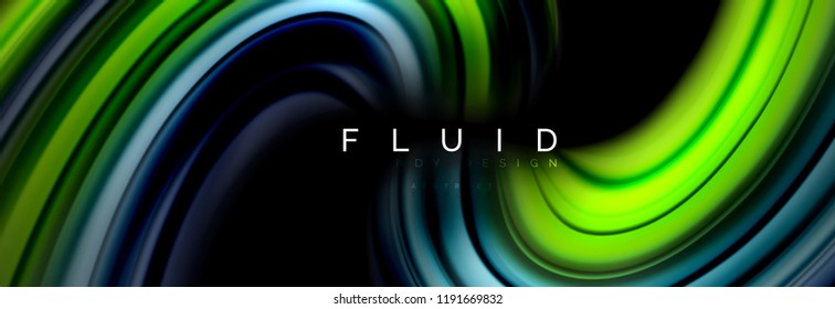 Fluid color motion concept, vector illustration