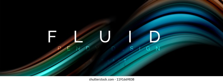 Fluid color motion concept, vector illustration