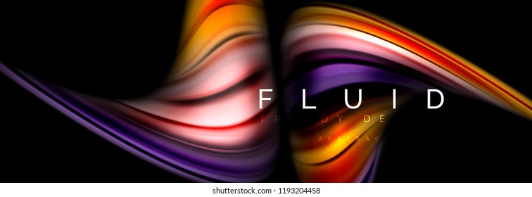 Fluid color motion concept, vector illustration