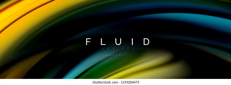 Concepto de movimiento de color fluido, ilustración vectorial