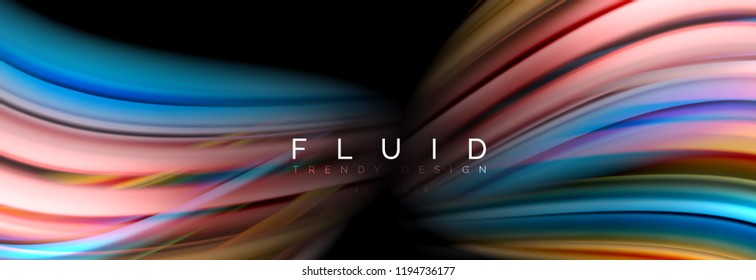 Fluid color motion concept, vector illustration