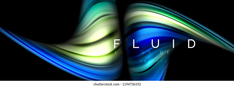 Fluid color motion concept, vector illustration