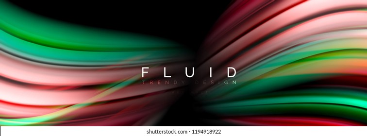 Fluid color motion concept, vector illustration