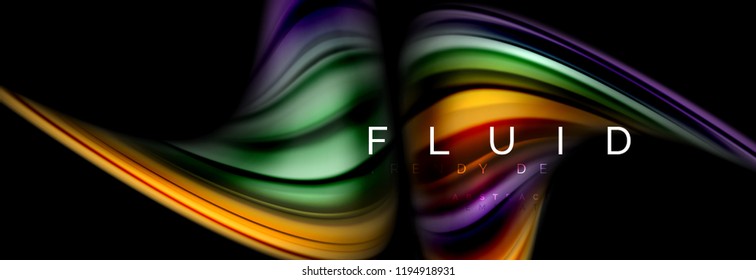 Fluid color motion concept, vector illustration