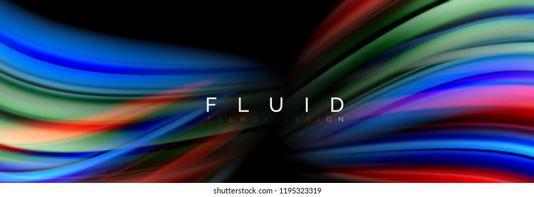 Fluid color motion concept, vector illustration