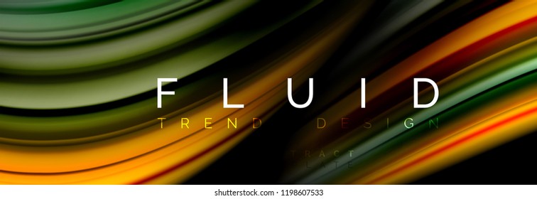 Concepto de movimiento de color fluido, ilustración vectorial