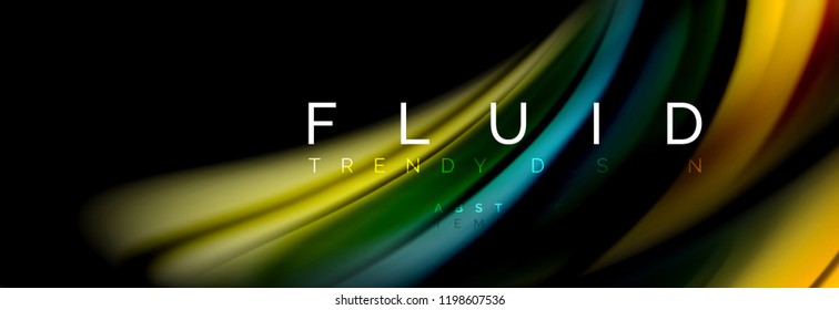 Fluid color motion concept, vector illustration