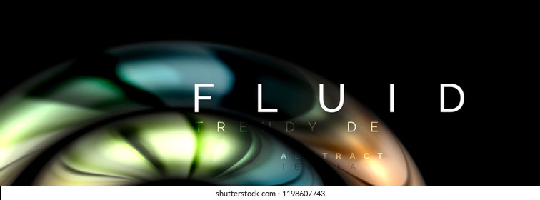 Fluid color motion concept, vector illustration