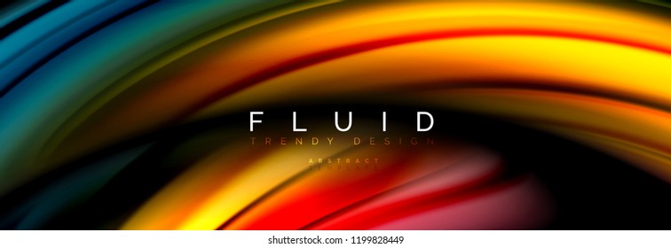 Fluid color motion concept, vector illustration