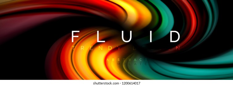 Fluid color motion concept, vector illustration