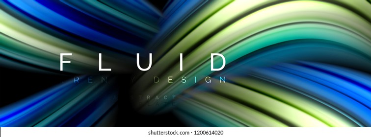 Fluid color motion concept, vector illustration