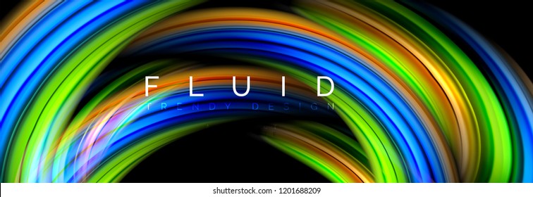 Fluid color motion concept, vector illustration