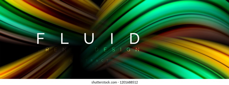 Concepto de movimiento de color fluido, ilustración vectorial