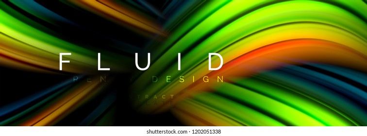 Fluid color motion concept, vector illustration