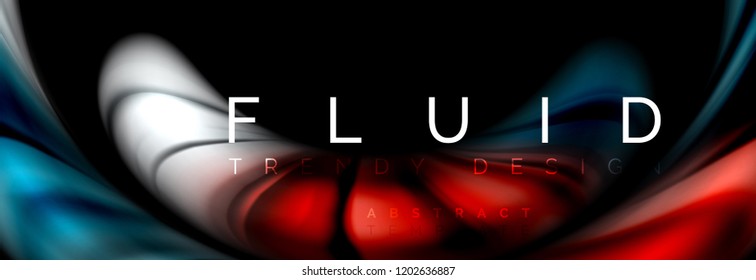 Fluid color motion concept, vector illustration